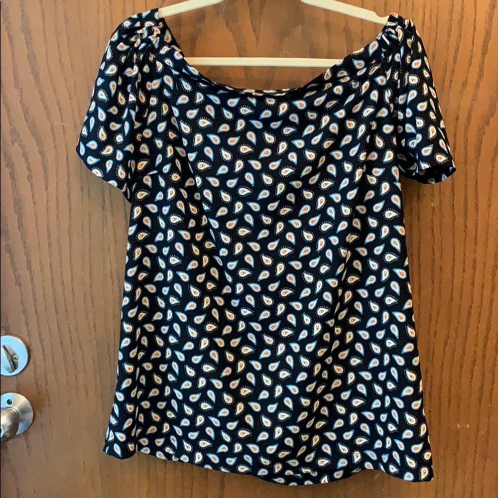 Off the shoulder paisley blouse